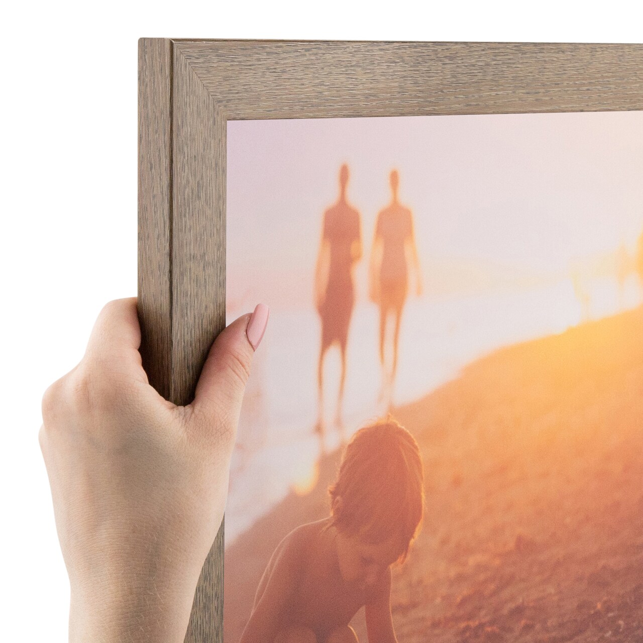 ArtToFrames 8x10 Inch Picture Frame, This 1.25 Inch Custom MDF Poster Frame is Available in Multiple Colors, Great for Your Art or Photos - Comes with Regular Glass and Corrugated Backing (WOM46-8x10)